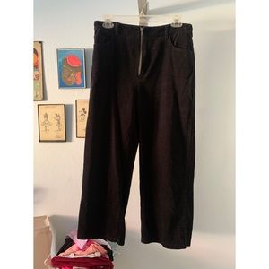 Front Zip corduroy pants